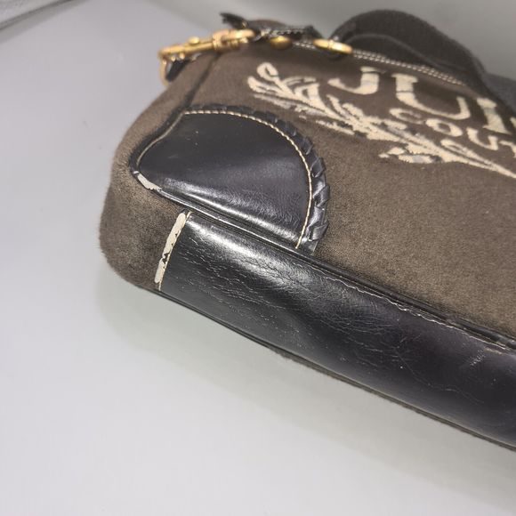 VTG Juicy Couture Brown Laptop Bag Y2K Towelling 90's Travel Work Office RARE - Picture 11 of 11